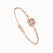 Pink Cabochon Bangle in 18K Rose Gold, view 1