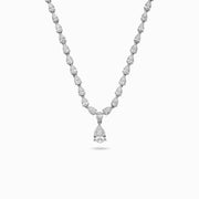 Pear-Cut Diamond Necklace in 18K White Gold, view 1