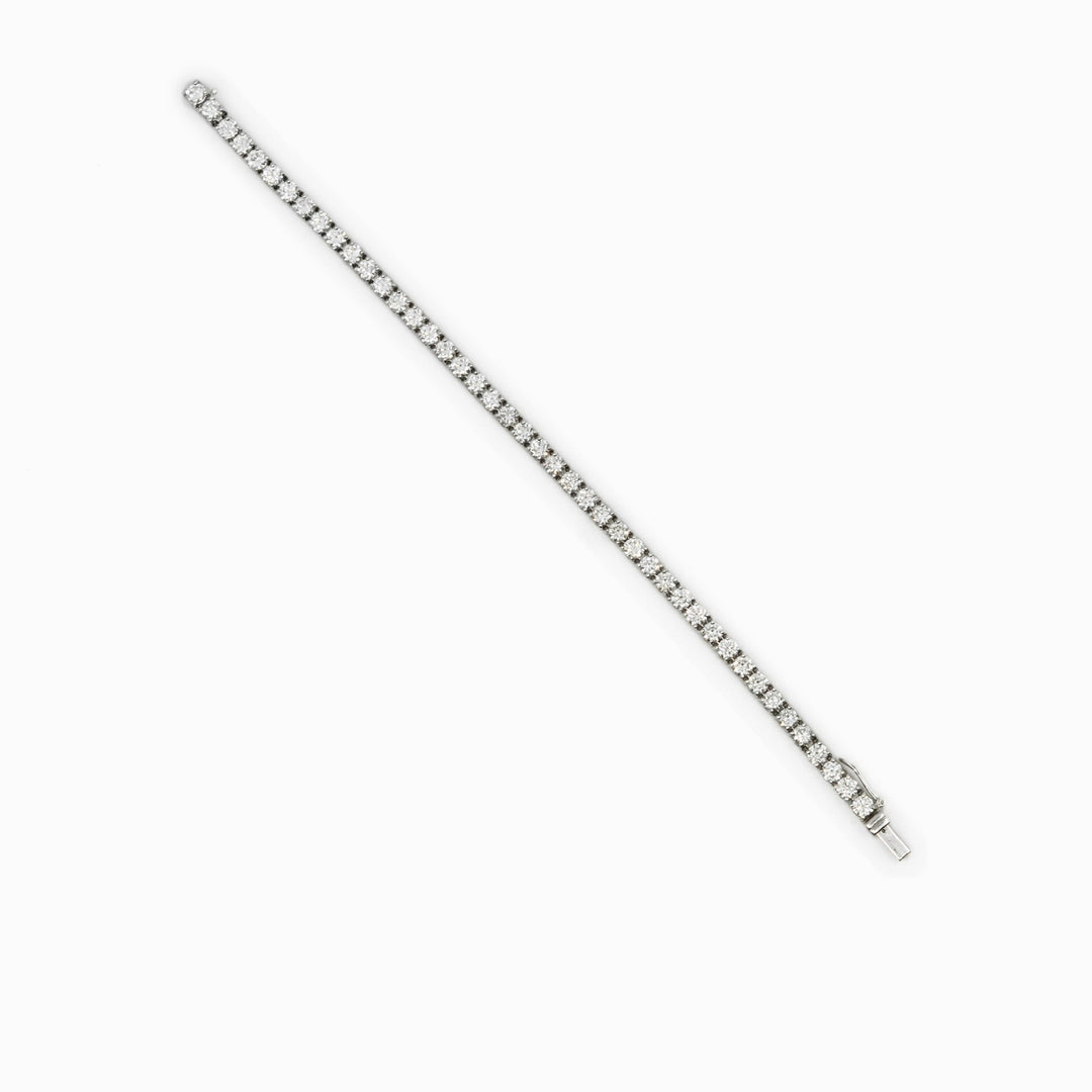 Classic Diamond Tennis Bracelet in 18K White Gold, view 1