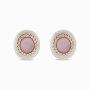 Mother-of-Pearl Studs in 18K Rose Gold, view 1