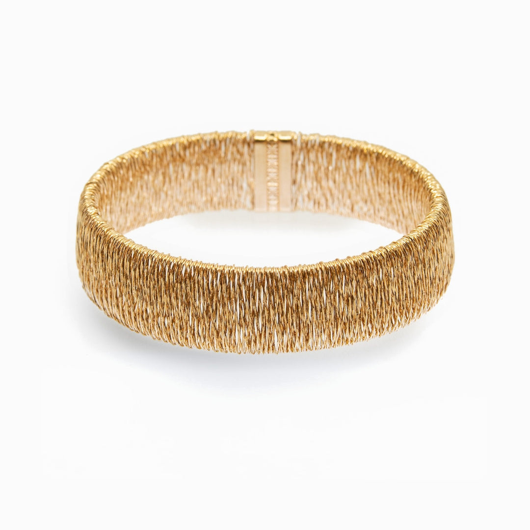 Woven Gold Cuff in 18K Yellow Gold, view 1