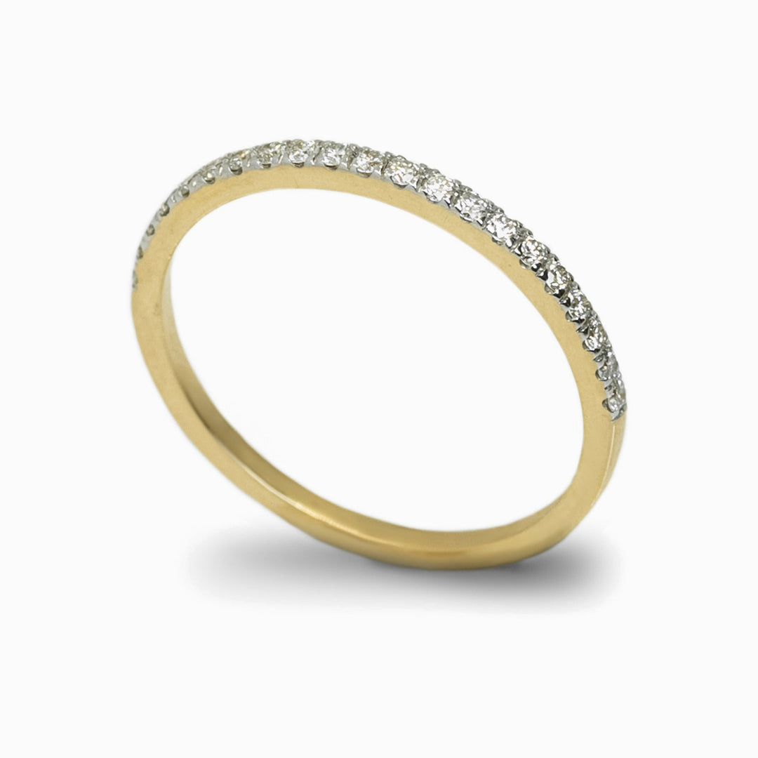 Pavé Diamond Band in 18K Yellow Gold, view 1