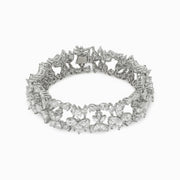 Diamond Blossom Bracelet in 18K White Gold, view 1