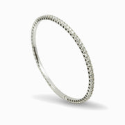 Diamond Line Bangle in 18K White Gold, view 1
