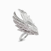 Diamond Wing Ring in 18K White Gold, view 1