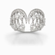 Marquise Diamond Fringe Ring in 18K White Gold, view 1