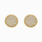 Gold Diamond Studs in 18K Yellow Gold, view 1