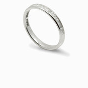 Channel-Set Baguette Diamond Band in 18K White Gold, view 1
