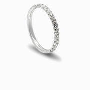 Diamond Half-Eternity Band in 18K White Gold, view 1