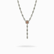 Fancy Diamond Lariat Necklace in 18K Gold, view 1