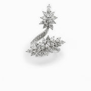 Marquise Diamond Toi et Moi Ring in 18K White Gold, view 1