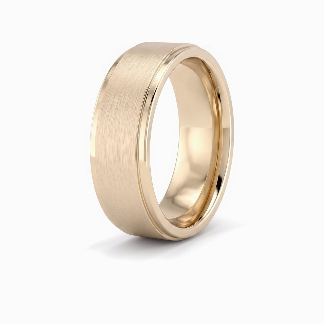 Wedding Band for Him V, 18K Yellow Gold, view 4