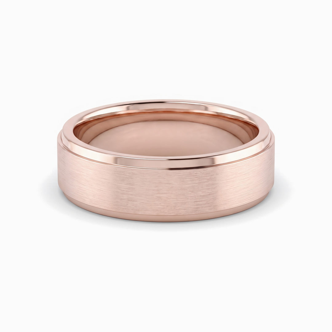 Wedding Band for Him V, 18K Rose Gold, view 5