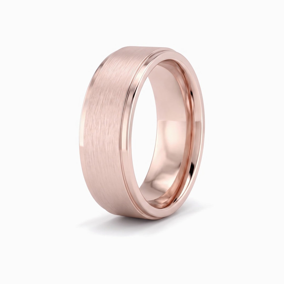 Wedding Band for Him V, 18K Rose Gold, view 6