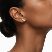Butterfly Climber Earrings in 18K White Gold
