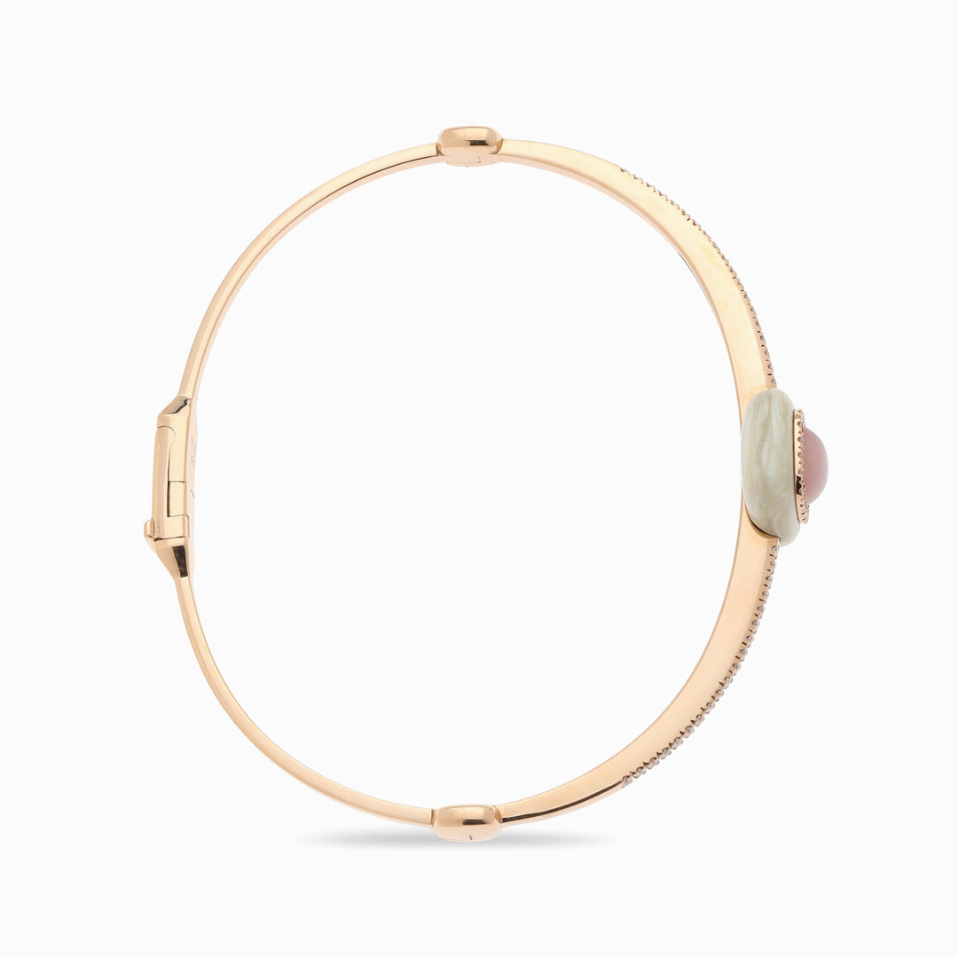 Cushion Cabochon Bangle in 18K Rose Gold