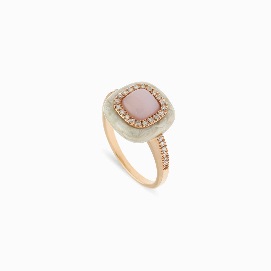 Cushion Cabochon Ring in 18K Rose Gold