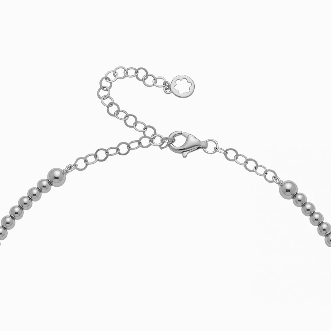 Diamond Fringe Necklace in 18K White Gold