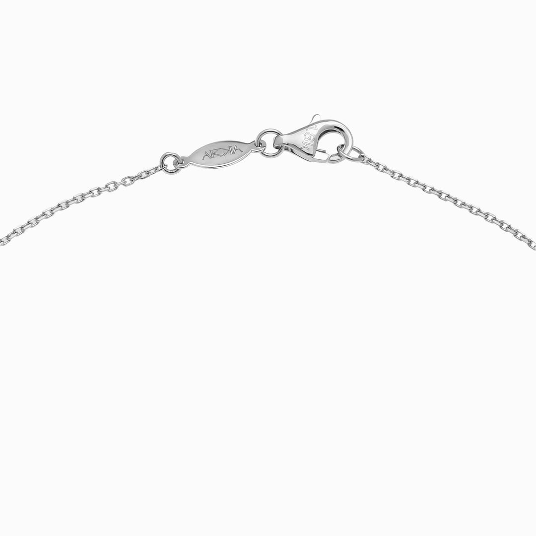 Diamond Wreath Necklace in 18K White Gold