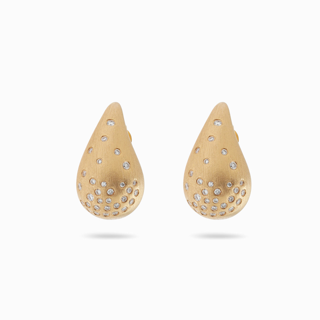 Gold Dewdrop Earrings in 18K Yellow Gold