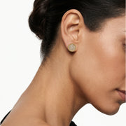 Gold Diamond Studs in 18K Yellow Gold