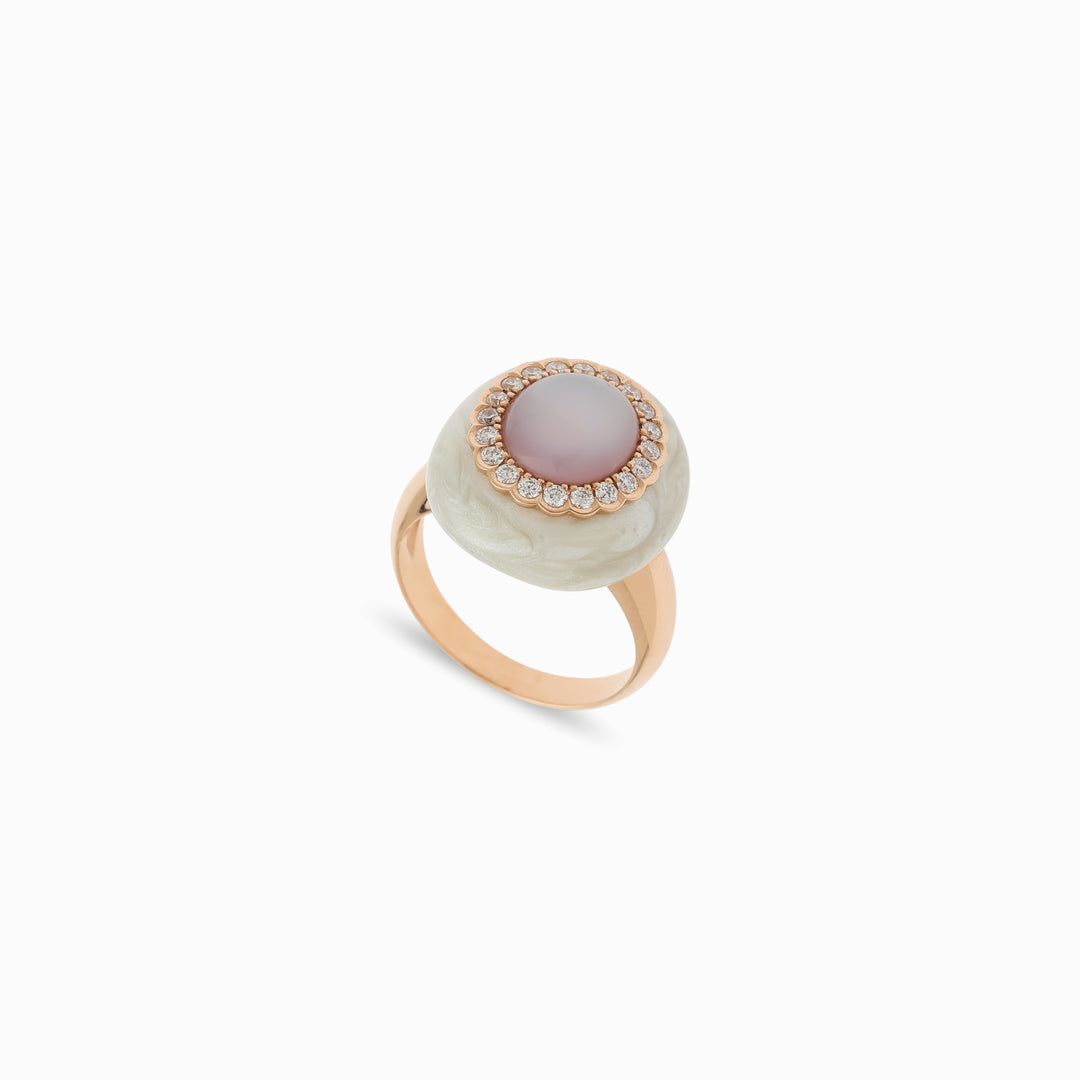 Mother-of-Pearl Ring in 18K Rose Gold