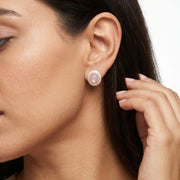 Mother-of-Pearl Studs in 18K Rose Gold