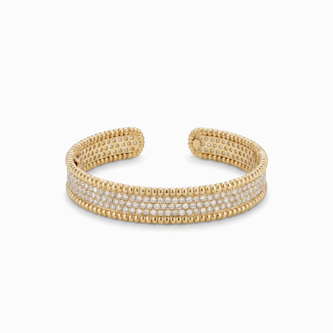 Pavé Diamond Cuff in 18K Yellow Gold