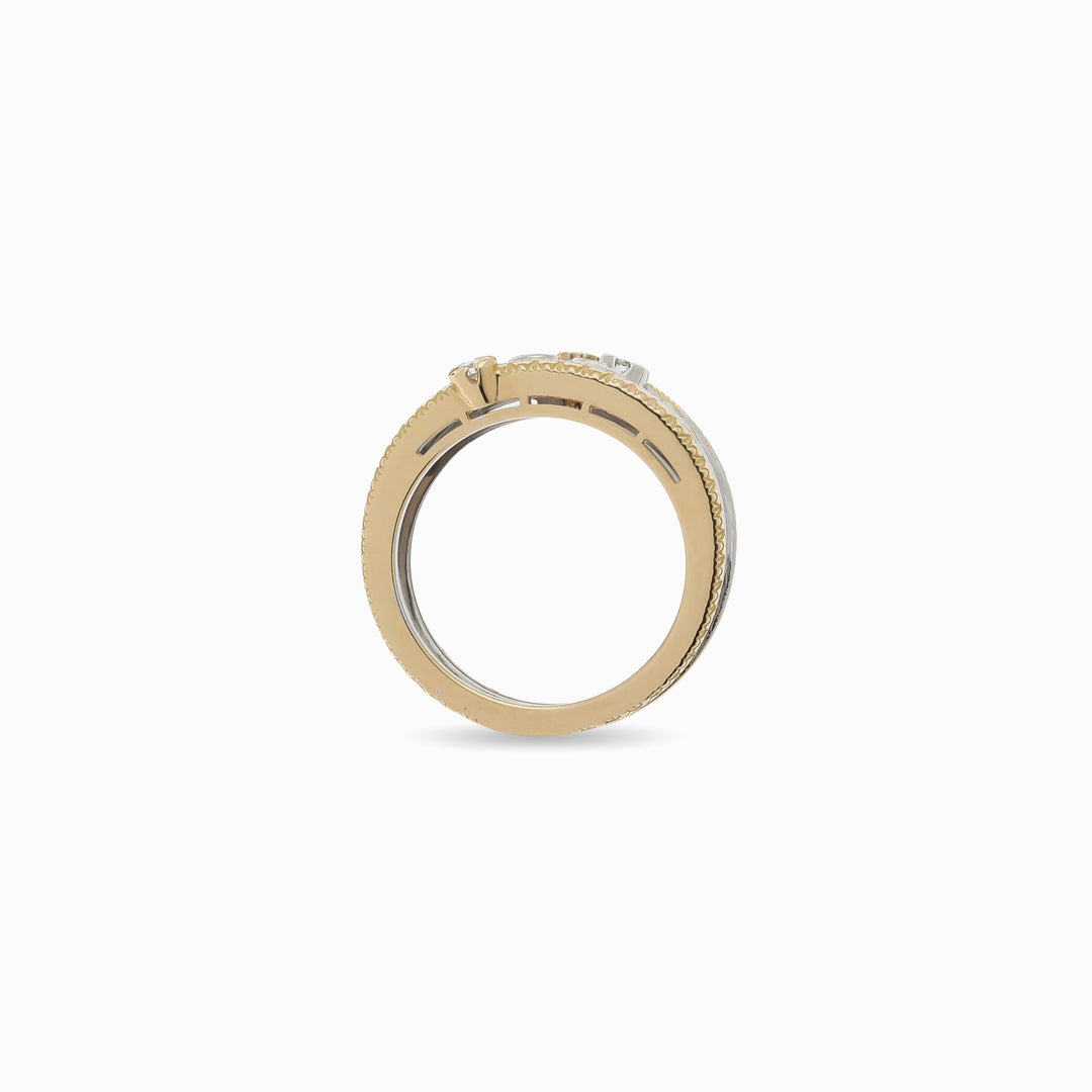 Two-Tone Diamond Ring in 18K Two-Tone Gold