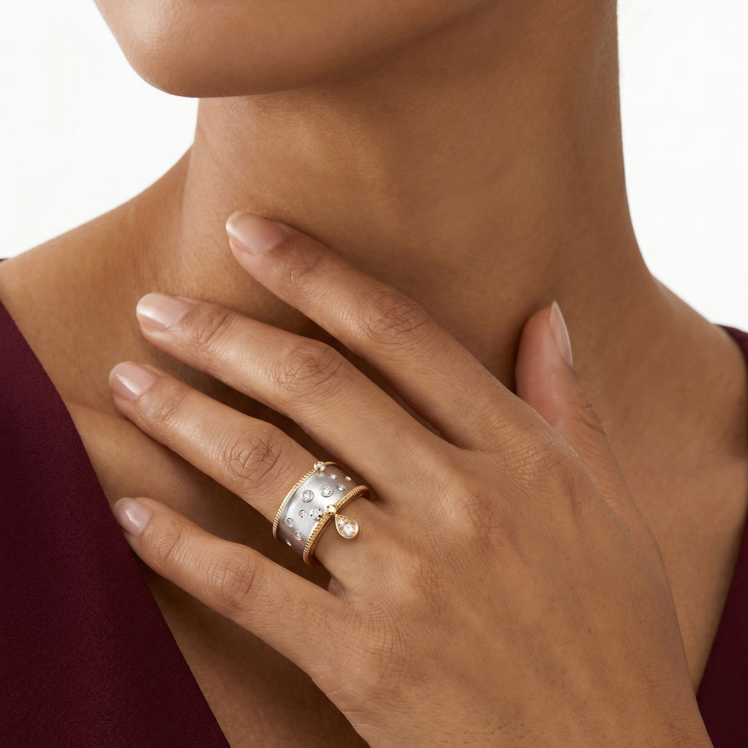 Two-Tone Diamond Ring in 18K Two-Tone Gold