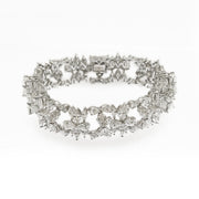 Diamond Blossom Bracelet in 18K White Gold, view 2