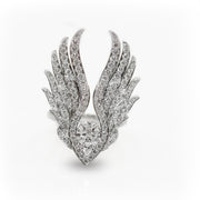 Diamond Wing Ring in 18K White Gold, view 2