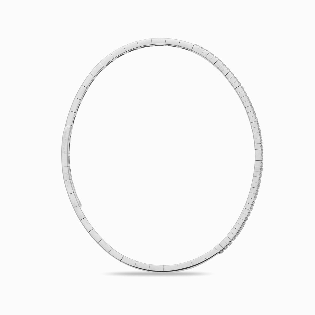 Slim Diamond Bracelet in 18K White Gold