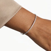 Slim Diamond Bracelet in 18K White Gold